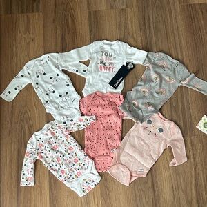 Gerber Baby Long Sleeve Bodysuits NWT